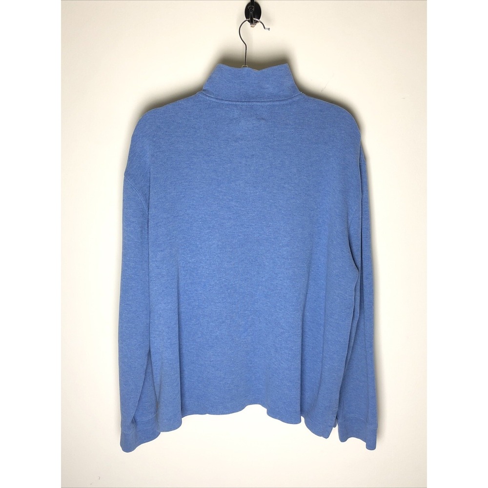 Polo Ralph Lauren Cotton Men's Pullover 1/4 Zip Blue w/Yellow Logo Size Large - Picture 10 of 12